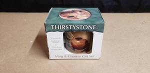 lot 206 image: New Thirstystone Mug & Coaster Set, Indian Pottery Themed