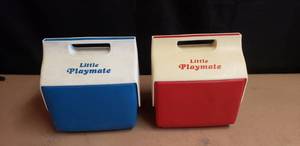lot 210 image: Lot of 2 Vintage Igloo Little Playmate Coolers