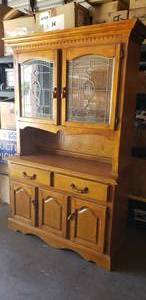 lot 226 image: Solid Wood China Cabinet