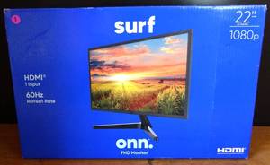 lot 3 image: ONN FHD SURF MONITOR 24 1080P
