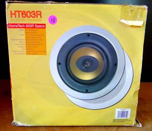 lot 10 image: ONE PAIR - HomeTech 6-12 2-Way In-Ceiling Speakers (pair) HT603R