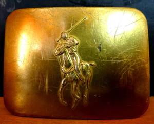 lot 24 image: BRASS POLO BELT BUCKLE