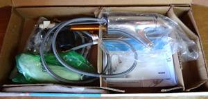 lot 34 image: MOEN Brecklyn Single-Handle Pull-Out Sprayer Kitchen Faucet with Power Clean