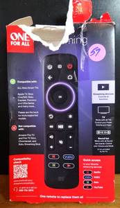 lot 57 image: ONE FOR ALL Streamer Remote 3-device remote with buttons for streaming services