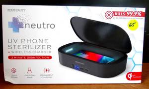 lot 65 image: New In Box Neutro UV Phone Sterilizer And Wireless Charger Merkury Innovations