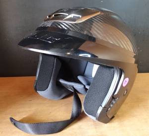 lot 75 image: HJC CARBON FIBER STYLE DOT PROTECTIVE HELMET - SIZE XS