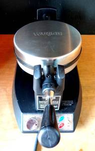 lot 76 image: Waring Pro WWM200SA Thick Belgian Stainless Waffle Maker Restaurant Quality $$$