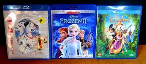lot 94 image: DISNEY BLUE RAY DVD COLLECTION - 101 DALMATIONS, FROZEN II, AND TANGLED