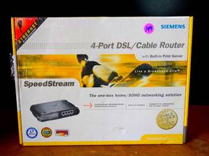 lot 149 image: SIEMENS SPEEDSTREAM 4 PORT DSLCABEL ROUTER - MODEL SS2614 - NEWSEALED