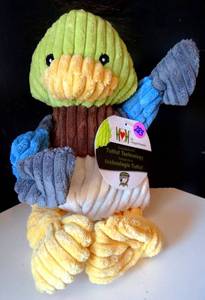 lot 283 image: Hugglehounds Dilly Duck Knottie Dog Toy - NEWW TAGS