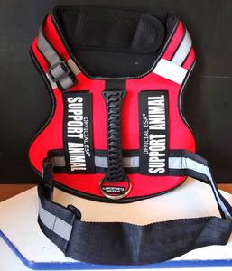 lot 287 image: OFFICIAL ESA SUPPORT ANIMAL VEST - SIZE L (NEW W EXTRA PLACARDS)