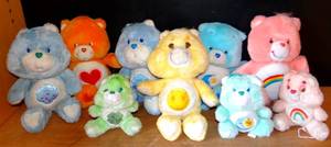 lot 335 image: LARGE LOT OF PLUSH CARE BEAR STUFFED ANIMALS