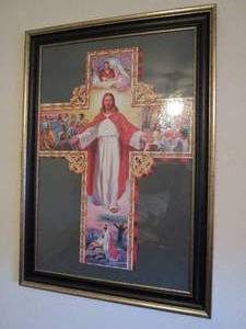 lot 34 image: FRAMED RELIGIOUS PUZZLE