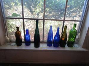 lot 73 image: UNIQUE GLASS BOTTLES &amp JARS