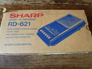 lot 127 image: VINTAGE SHARP CASSETTE RECORDER IN ORIGINAL BOX