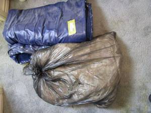 lot 219 image: AIR MATTRESS AND BAG OF DOILEYS