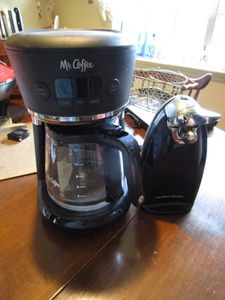 lot 240 image: MR.COFFEE ELECTRIC COFFEE POT AND HAMILTON BEACH ELECTRIC CAN OPENER