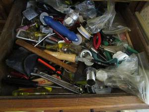 lot 249 image: AWESOME JUNK DRAWER TOOLS AND OTHER ITEMS.