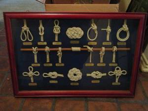 lot 181 image: FRAMED DISPLAY OF SAILORS KNOTS &amp THEIR NAMES