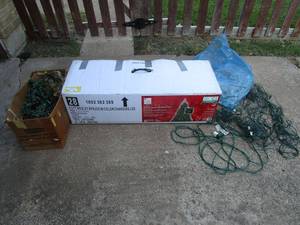 lot 360 image: PRE LIT XMAS TREE &amp XMAS LIGHTS