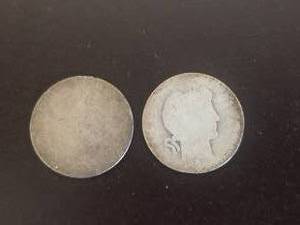 lot 66 image: 1902 and 1905 barber dime
