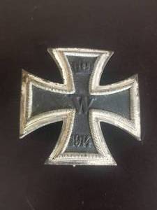 lot 93 image: WWII German 1914 Iron Cross 1st class, Double Maker Marked