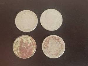 lot 94 image: Selection of 4 V-Nickels - 1897, 1893, 1907(2)