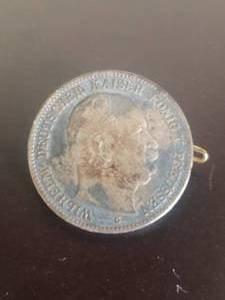 lot 97 image: 1876 C- German StatesPrussia coin turned into a pin back