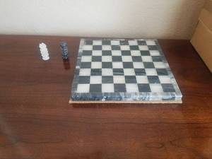 lot 35 image: Marble Chess set - 9inch marble board
