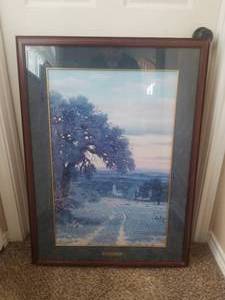 lot 57 image: Peace in The Valley by W.A. Slaughter - 314 of 1000 - Framed and Matted - 27 by 37