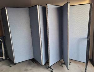 lot 3 image: SCREENFLEX 8-PANEL PORTABLE ROOM DIVIDER.