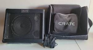 lot 13 image: CRATE TX15 TAXI BATTERY POWERED AMPLIFIER WITH STORAGE  CARRYING BAG AS SHOWN.