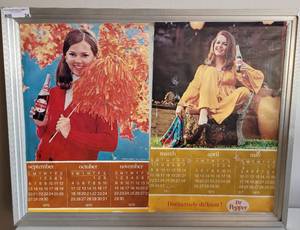 lot 24 image: VINTAGE 1970 DR. PEPPER CALENDAR PAGES AS SHOWN.