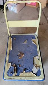 lot 51 image: METAL FLATBED CART AS SHOWN.