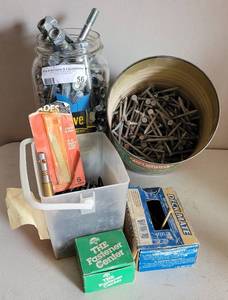 lot 56 image: LOT OF ASSORTED HARDWARE AS SHOWN.