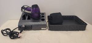 lot 66 image: SALON-STYLE ACCESSORIES STATION TRAY  HOLDER AND MORE AS SHOWN.