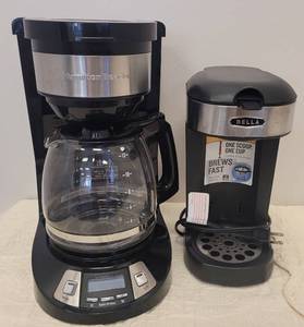 lot 92 image: (1) HAMILTON BEACH AND (1) BELLA COFFEE MAKERS AS SHOWN.