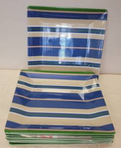 lot 99 image: LOT OF MELAMINE PLATES IN STYLE SHOWN.