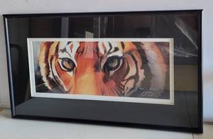 lot 140 image: FRAMED SIGNED PAUL C JACKSON TIGER FRAME AS SHOWN.