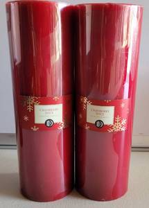 lot 143 image: (2) NEW HOBBY LOBBY 3 X 9 CANDLES AS SHOWN. (SOLD 2 X THE MONEY)