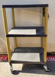 lot 167 image: 3-TIER ROLLING CART WITH ELECTRICAL OUTLETEXTENSION AS SHOWN.