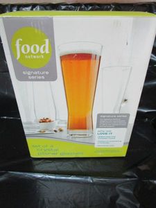 lot 19 image: CRYSTAL PISLNER GLASSES IN BOX