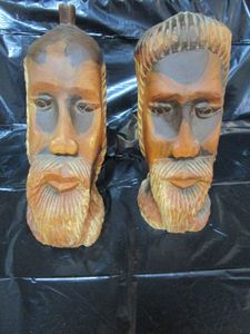lot 27 image: WOOD CARVED STATUES