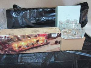 lot 121 image: PARTYLITE CANDLE DECOR FOR TEALIGHTS &amp KIRKLANDS CANDLE DECOR IN BOX