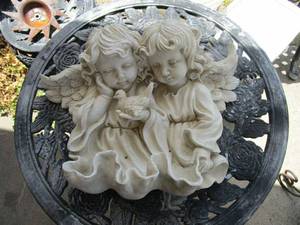 lot 68 image: ANGEL WALL HANGING STATUE