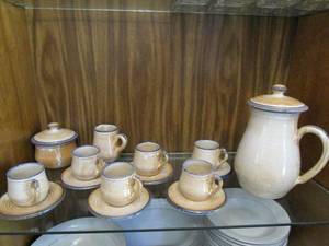lot 162 image: UNIQUE VINTAGE SET OF HANDMADE MUGS, PITCHER, &amp MORE