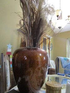 lot 178 image: LARGE FLOWER POT WFAUX FLORAL