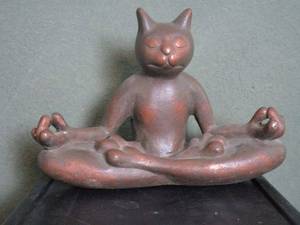 lot 183 image: YOGA CAT SCULPTURE