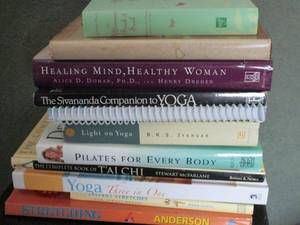 lot 225 image: BOOKS ON YOGA, TAI CHI, STRETCHING, PILATES & THE ASSERTIVE WOMAN, HEALING MIND HEALTHY WOMAN & WOMANS BOOK OF SOUL