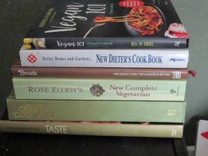 lot 227 image: HEALTHY COOKBOOKS, VEGAN 101, NEW DIETERS COOKBOOK, NEW COMPLETE VEGETARIAN, BREADS, THE COMPLETE ORIENTAL COOKBOOK, TASTE, RECIPES FOR ENTERTAINING